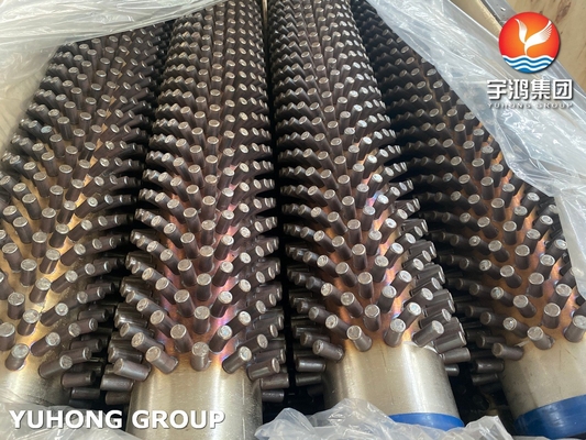 Buy Studded Tube,  ASME AS335 P9 Alloy Steel Seamless Pipe with 11Cr (SS409) Stud, Fired Heater, Furnace Application online manufacture