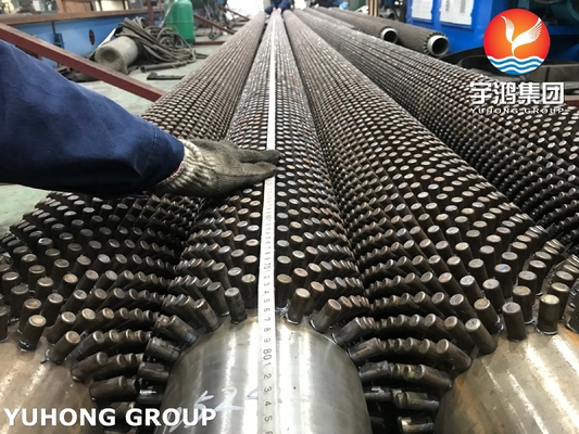 Buy Studded Finned Tube ASME SA335 P9 with Alloy Steel Studs for Heater and Furnace online manufacture