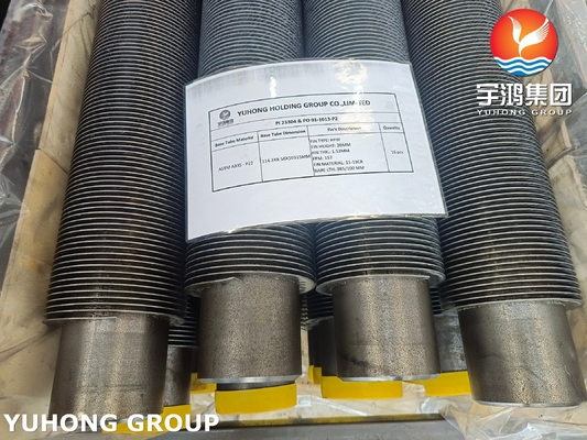 Buy Heat Exchanger ASTM A335 P22 HFW Solid Finned Pipes With 11-13 Cr Fins online manufacture