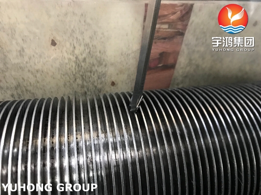 Buy ASME SA335 P9 Alloy Steel High Frequency Welding Helical Solid Fin Pipe For Furnace online manufacture