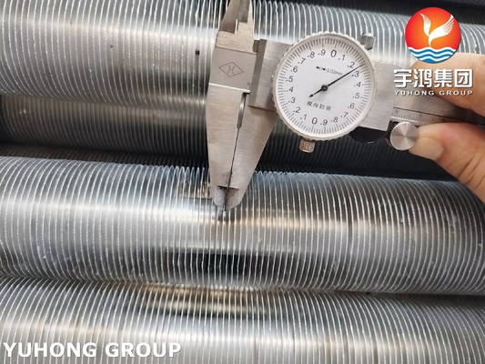شراء أنبوب أسطواني متجعد من نوع L ASTM A249 TP304 مع AL1100 Fins للابردات online manufacture