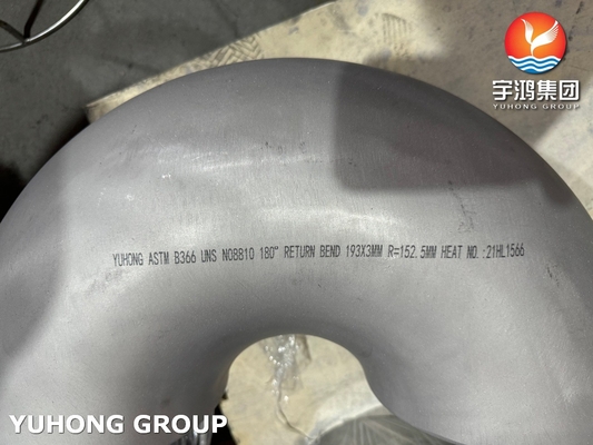 kaufen ASTM B366 UNS N08810 Legierung 800H 180° SR Zurückbiege Hitzebeständige Befestigungen für extreme Bedingungen online manufacture