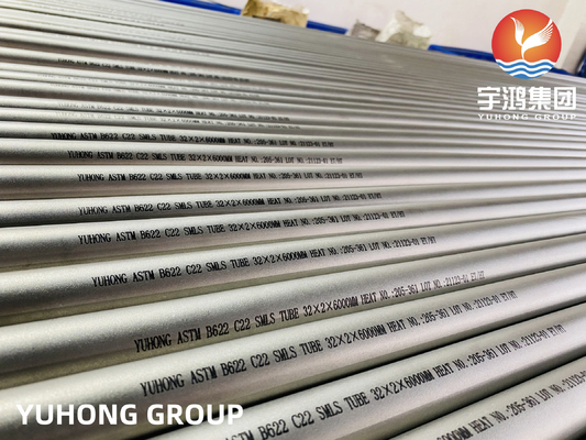 ซื้อ ASTM B622 ALLOY C22 Nickel Alloy Steel Heat Exchanger Tube สําหรับเครื่องเย็นอากาศ online manufacture