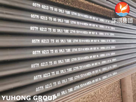 comprar Tubos de calderas de acero aleado ASTM A213 T5 para calderas de vapor, industrias de procesamiento de gas online manufacture