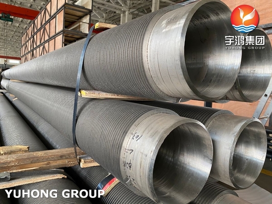 TP347H A312 High Frequency Welding Finned Pipe In Air Preheater And Condenser