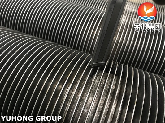 A213 T9 High Frequency Welding Solid Finned Tube ASTM With AS Fins For Heat Exchanger