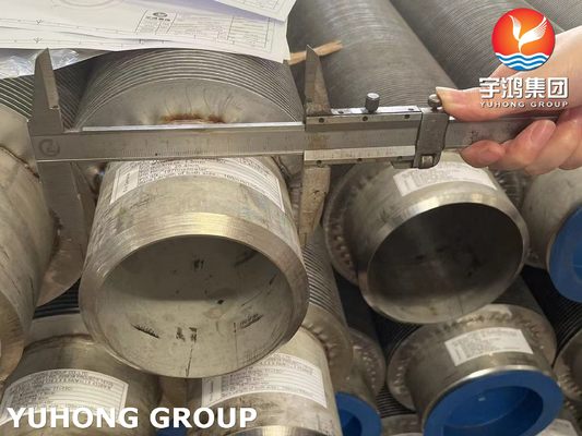 ASTM A376 TP347H HF Welded Fin Tubes With Grade 11-13 Cr Fins For Furnaces