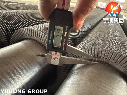 A335 ASTM P11 HFW Serrated Fin Tube With Gr.11 Fins For Power Plants
