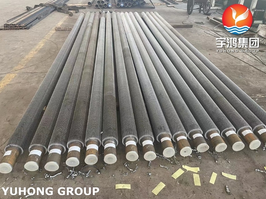 A335 P9 Welded Helical Serrated Finned Tube With Carbon Steel Fins For Power Plants