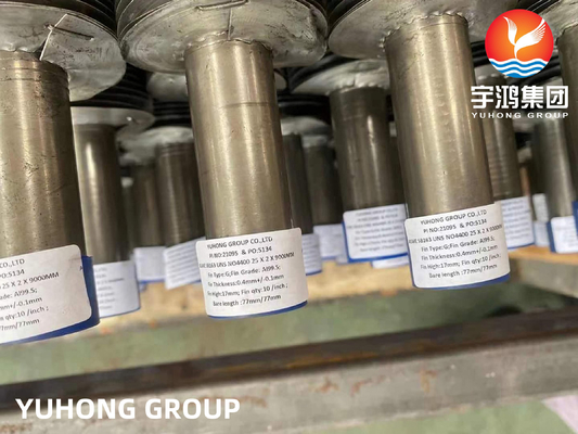 Embedded G Fin tube, ASTM B163 Monel 400 Copper Nickel Seamless Tube with Al 1060, Oil Refining Project