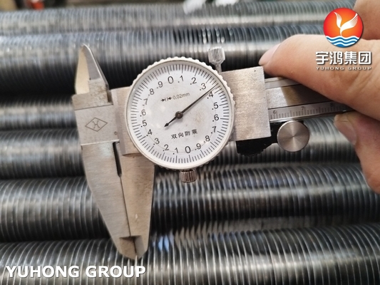 Air Cooler Tube ASTM A179 Spiral Embedded Finned Pipes With Aluminium Strip