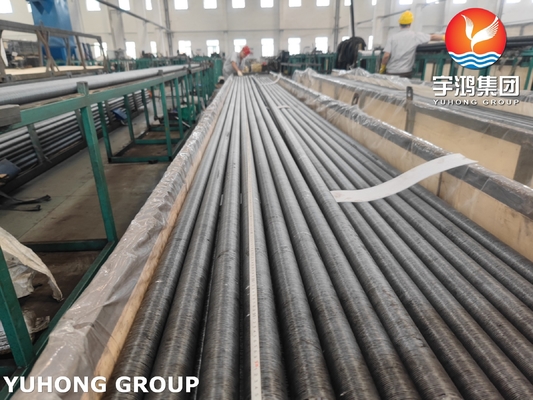 SA209 Wound L Finned Heating Pipe ASME Welded Base Tube With AL1060 Fins In Air Cooler