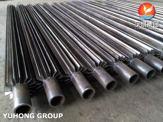 Petrochemical Industry Longitudinal Finned Tube ASTM A312 TP316L With Stainless Steel Fin