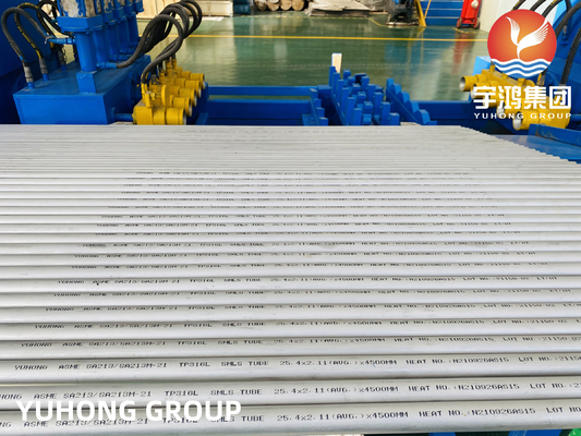 Stainless Steel A213 TP316L Heat Exchanger Tube In Condenser And Evaporator